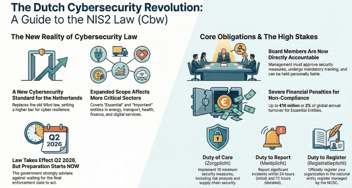 The Dutch NIS2 Law (Cbw) is Delayed to 2026. Acting Now is Not Optional—It's a Fiduciary Duty.