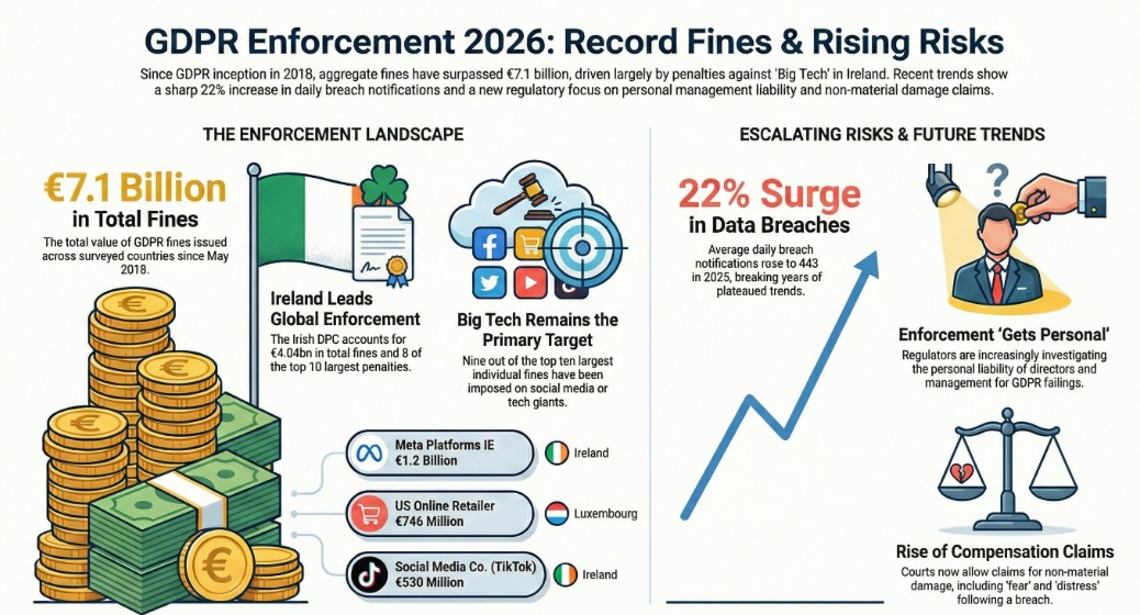 GDPR Enforcement and Data Breach Landscape: A Synthesis of 2025-2026 Trends